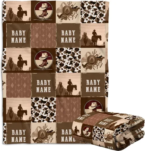 Miniatura 18 de Manta de bebé occidental para niña, manta de bebé occidental, mantas de bebé personalizadas, manta de bebé vaquero con nombre, mantas de bebé Chica