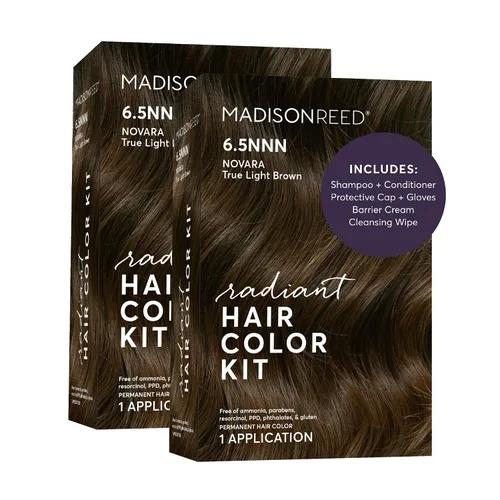 Miniatura 24 de Madison Reed - Kit de color de cabello radiante, tinte permanente para el cabello, 100 % cobertura de canas, sin amoníaco, castaño Catania 5NGM