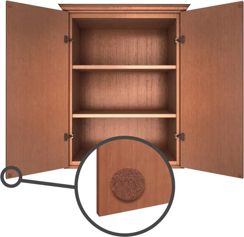 Miniatura 6 de Almohadillas de fieltro para muebles de 3/8 pulgadas de diámetro, redondas 3M, autoadhesivas, protegen gabinetes de cocina, cajones, escritorios