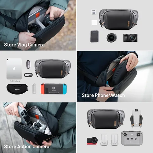 Miniatura 2 de PGYTECH OneGo Solo V2 Bolsa Bandolera para Cámara, Bolsa de Pecho para Cámara de 4L Bandolera Riñonera para Fotógrafos de Viajes Urbanos, Bolsa