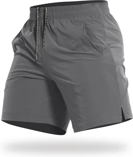 Miniatura 14 de CANGHPGIN Pantalones cortos deportivos de entrenamiento para hombre de 7 pulgadas / 5 pulgadas, de secado rápido, pantalones cortos de correr