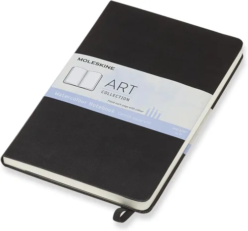 Miniatura 5 de Moleskine Cuaderno de arte, tapa dura, grande (5 x 8.25 pulgadas), liso/en blanco, negro, 72 páginas