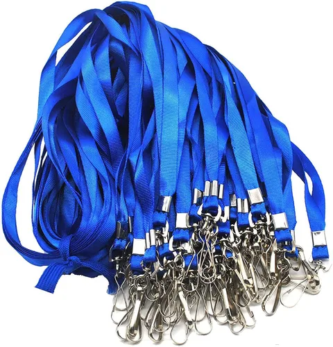Miniatura 12 de Cordones verdes, 100 unidades, para insignias de identificación, cordón plano con clip de insignia con gancho en J (verde)