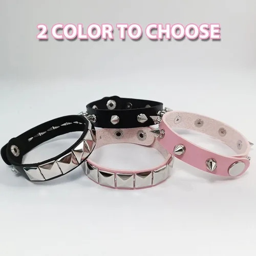 Miniatura 6 de 4 pulseras punk, pulseras de cuero Fanux, pulsera gótica, pulsera gótica, para Halloween, 4