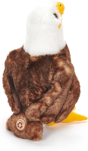Miniatura 11 de The Petting Zoo Peluche de águila calva, regalos para niños, animales salvajes del zoológico Onez, juguete de peluche de águila calva de 12 pulgadas