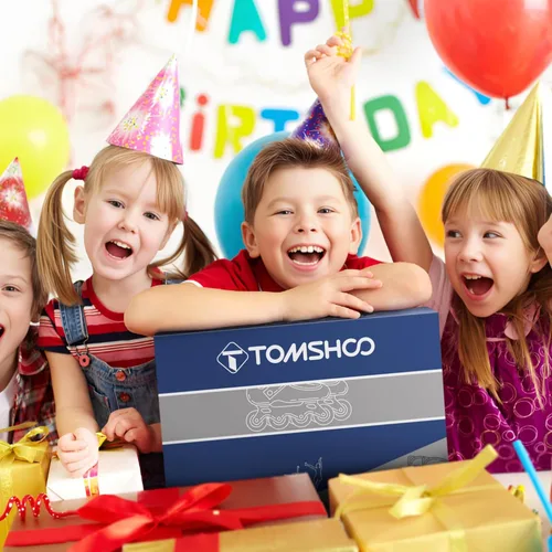 Miniatura 8 de TOMSHOO Patines de ruedas para niños y niñas de 3 a 5, 5 a 8, 6 a 12, 4 tamaños, patines ajustables con ruedas iluminadas, para regalo de cumpleaños