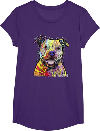 Miniatura 14 de Beware Of Pit Bulls, Dean Russo Pitbull Original - Camiseta para amantes de los perros, Negro