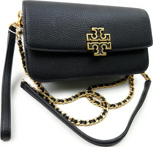 Miniatura 3 de Tory Burch Cartera Britten Pebble Chain para mujer con correa de muñeca