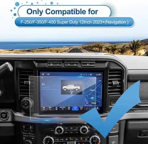 Miniatura 2 de 2023 2024 2025 2026 F-250/F-350/F-450 Protector de pantalla para Ford Super Duty (Lariat/King Ranch/Platinum) Pantalla táctil de 12 pulgadas, vidrio