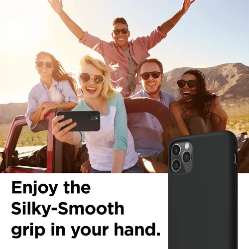 Miniatura 6 de elago Compatible con iPhone 11 Pro Max, funda de silicona líquida, funda protectora de cuerpo completo, a prueba de golpes, funda delgada para Negro