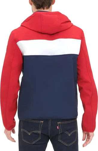 Miniatura 4 de Tommy Hilfiger - Chaqueta impermeable transpirable con capucha para hombre, ligera, de rendimiento, Softshell
