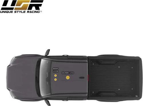 Miniatura 2 de USR UNIQUE STYLE RACING Panel completo de luz LED interior de cúpula central (30 LEDs) + 2 luces delanteras de mapa
