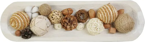 Miniatura 8 de Cuencos largos de madera para decoración de tazones largos, cuenco de madera para baguette, cuencos grandes de madera para el hogar, bandeja