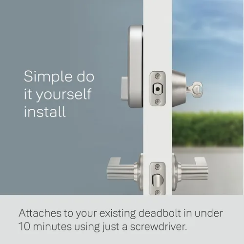 Miniatura 3 de Yale Approach Smart Wi-Fi Deadbolt Retrofit Smart Lock, llaves virtuales ilimitadas, control remoto de aplicaciones, entrada sin llave