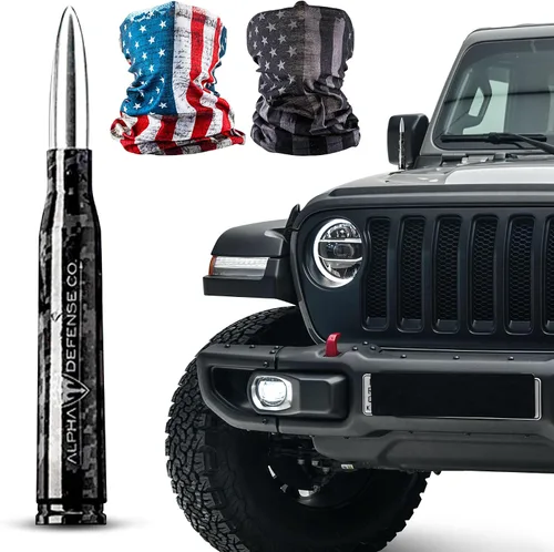 Miniatura 10 de S A Alpha Defense – Paquete de 1 antena con forma de bala y 2 protectores faciales