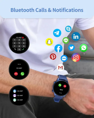 Miniatura 2 de RIVERSONG Reloj inteligente para hombres y mujeres (respuesta/hacer llamadas), reloj de fitness de 1.52 pulgadas con monitor rastreador para salud