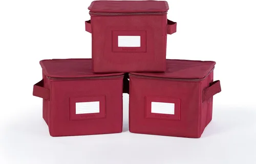 Miniatura 30 de Covermates Keepsakes - Juego de cajas de almacenamiento con cierre de cremallera, paquete de 3 cubos organizadores de poliéster resistente, diseño