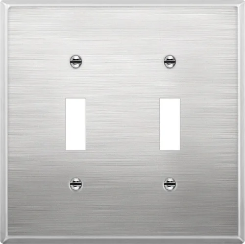Miniatura 42 de LIDER Placa de Pared de Metal para Interruptor de Luz de Palanca, Cubierta de Interruptor de Acero Inoxidable, Resistente a la Corrosión