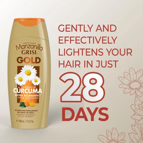 Miniatura 3 de Grisi Manzanilla Gold Champú extra aclarante con extracto de manzanilla y cúrcuma para un cabello naturalmente más brillante, suave y luminoso