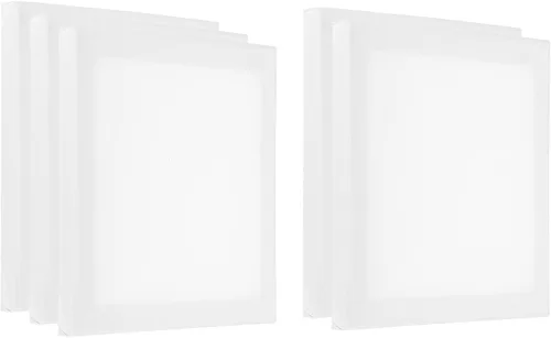 PATIKIL Lienzos de pintura para pintura, paquete de 5 paneles cuadrados de madera de 8 x 8 pulgadas, paneles de arte en blanco estirados para