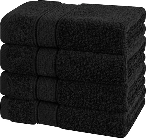 Miniatura 4 de American Soft Linen - Juego de toallas de mano Salem, 4 unidades de lujo de 600 GSM, 100 % algodón para baño, toallas de 13 x 13 pulgadas de mano