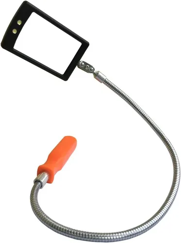 Espejo de inspección para el hogar, flexible con luz telescópica LED, de repuesto de acero inoxidable 360 giratorio para mayor visión, regalo para