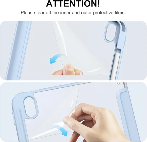 Miniatura 7 de Funda para iPad Air de 11 pulgadas M4/M3/M2 2026/2025/2024, iPad Air de 5ª/4ª generación de 10.9 pulgadas 2022/2020 con soporte para lápices, Azul