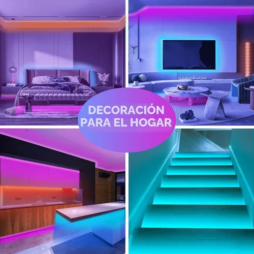 Miniatura 6 de KSIPZE Luces LED para dormitorio, tira de luces LED de 50 pies con control remoto RGB que cambia de color, sincronización de música, control