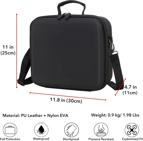 Miniatura 5 de RS 3 Mini funda, bolsa de hombro de almacenamiento impermeable, funda de transporte de viaje para DJI RS 3 Mini/Creator Combo, cardán de 3 ejes