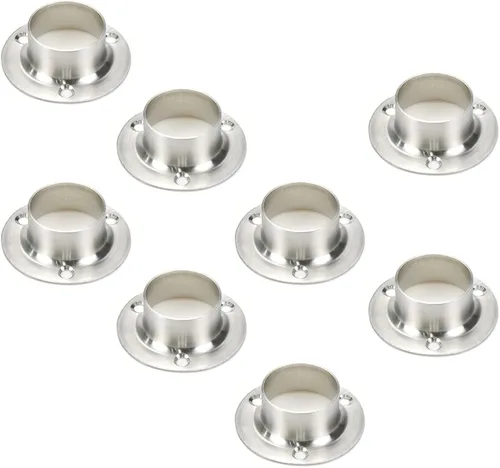 Miniatura 6 de Soportes de varilla de armario Soporte de extremo de varilla de 3/4 "de diámetro - 8 piezas