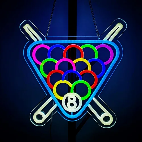Miniatura 8 de Letreros de neón de baloncesto de 14 x 14 pulgadas, luces de pared para cerveza, bar, club, dormitorio, hotel, pub, cafetería, boda, regalos