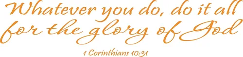 Miniatura 17 de 1 Corinthians 10:31 - Arte de pared Whatever You Do, Do It All for The Glory of God inspirador con cita bíblica