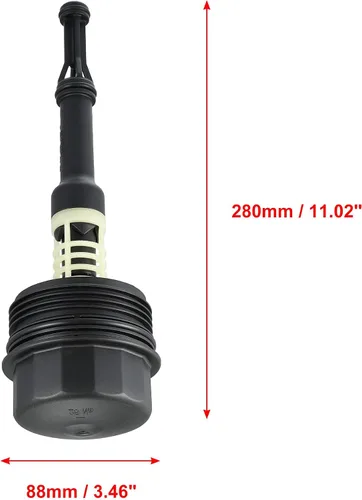 Miniatura 4 de Tapa de carcasa de filtro de aceite A6511800138 Reemplazo para Mercedes Benz OM651 Vito Sprinter W166 W204 W212 C207 R172 6511800138 651 180 01 38