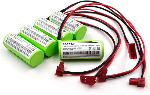 Coonyard Paquete de 5 baterías de repuesto de 1.2 V 1500 mAh Ni-CD para Lithonia ELB-0320 ELB1P2901N ELB1P201N2 ELB1210N ELB-1P201NB Señal de salida
