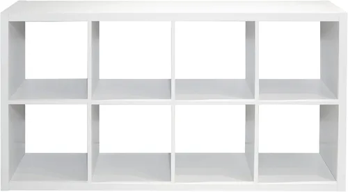Miniatura 5 de Smart Cube - Organizador de 8 cubos con estantes traseros abiertos, casillero multiusos, estantería de 2 x 4 cubos para el hogar, oficina (blanco)