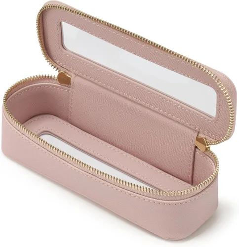 Miniatura 68 de Bolsa de maquillaje transparente Popvibe, estuche de cosméticos de viaje con cremallera, bolsa de aseo transparente con cremallera, organizador Malva