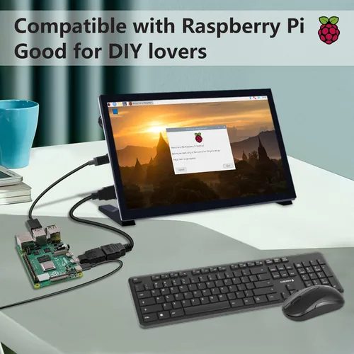 Miniatura 8 de GeeekPi Pantalla LCD de 10.1 pulgadas para Raspberry Pi, pantalla LCD IPS de 1024 x 600, monitor portátil HDMI para Raspberry Pi 5/Pi