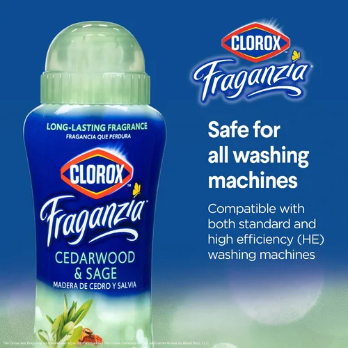Miniatura 3 de Clorox Fraganzia Cristales Potenciadores de Aroma para Lavandería en Aroma de Madera de Cedro y Salvia - Perlas Perfumadas Frescas para el Lavado