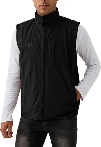 Miniatura 4 de Gihuo Chaleco de pesca para hombre, chaleco utilitario, chaleco de viaje de safari, chaleco de golf
