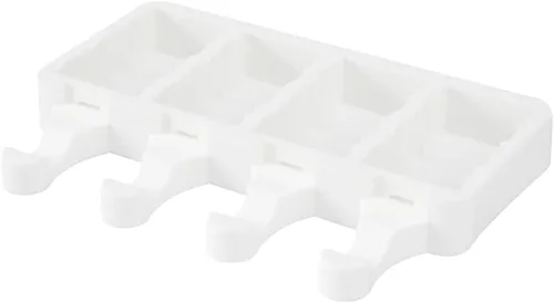 Miniatura 11 de Pastry Tek - Moldes para paletas de 4 cavidades, 10 moldes rectangulares para tartas, flexibles, congelables, de silicona blanca, fáciles