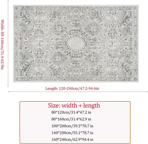 Portable Electric Carpet, Fast Heating Floor Mat with 6-Safety Protection, Soft Plush Heated Area Rug, for Indoor Home Use(80 * 120cm/31.4 * 47.2 in)