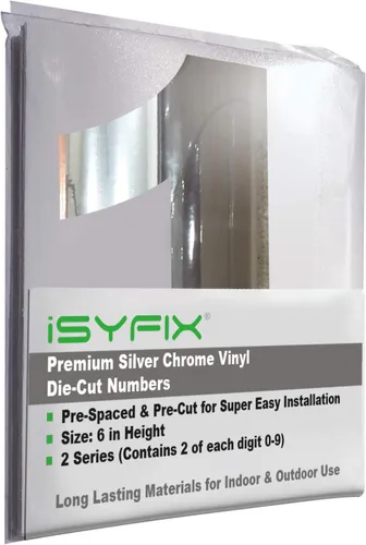 Miniatura 54 de iSYFIX Calcomanías de Números de Vinilo Verde Manzana – 1.5 Pulgadas Autoadhesivas (2 Juegos) – Calcomanía Premium Troquelada y Pre-espaciada