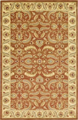 Miniatura 46 de Unique Loom - Colección Voyage - Alfombra redonda tradicional oriental, marrón, Polipropileno, Marrón/Azul Claro