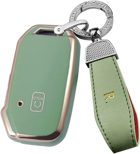 Miniatura 13 de ontto Llavero de 5 botones para llavero Kia Smart Remote con llavero para Sportage Stinger Cerato Ceed Forte TPU Key Bag Beige