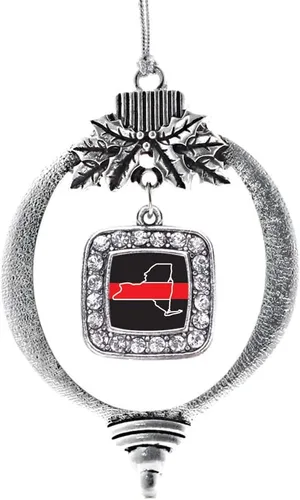 Miniatura 129 de Inspired Silver - Nana púrpura - Adorno de Navidad plateado - Adorno cuadrado para árbol de Navidad con circonita cúbica - Decoración colgante