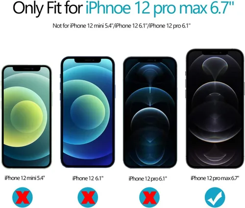 Miniatura 2 de Suoman Paquete de 3 protectores de lente de cámara para iPhone 12 Pro Max, vidrio templado 9H, [no afecta las tomas nocturnas], cubierta protectora