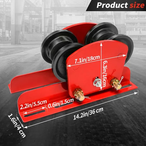 Miniatura 3 de Carro manual de polipasto eléctrico, 1 tonelada de alta resistencia de 2200 libras de capacidad de 2.68 a 4.33 pulgadas, brida ajustable para PA600