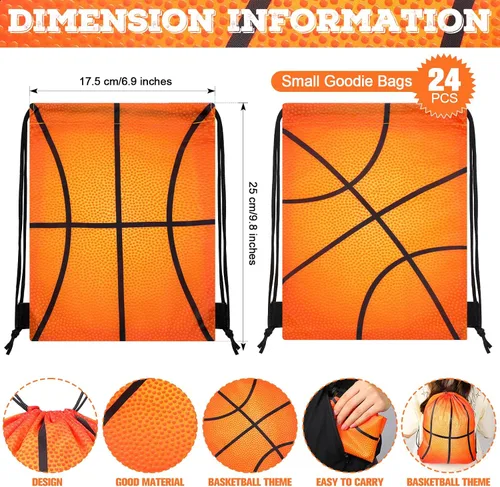 Miniatura 2 de Eccliy 24 bolsas de baloncesto con cordón para deportes, gimnasio, con cordón para baloncesto, regalos para adultos