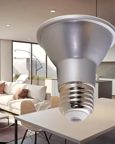Miniatura 2 de Satco Bombilla LED de estado sólido S9400, plata, 7 vatios, voltaje 120, 525 lúmenes iniciales, forma de lámpara PAR20, base media, base ANSI E26