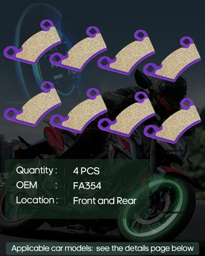 Miniatura 2 de SCITOO Pastillas de freno de fibra de carbono aptas para Polaris Ranger 400, 04-07 11-12 para Polaris Ranger 500, 14 para Polaris Ranger 570, 06-09